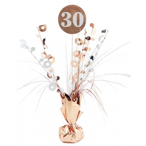 30th Birthday Centerpiece Weight Rose Gold Top Party Supplies