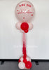 Mirrored Valentine's Day  Message Balloon Stand