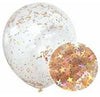 Rose Gold Star Confetti 30cm Latex Balloons 3pk