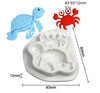 Turtle & Crab Sea Animals Cake Silicone Fondant Mould