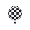 Racing Car Black & White Checkered Foil Balloon