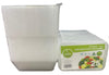 750ML 25PK Plastic Clear Rectangle Take Away Containers