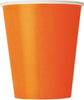 Orange Paper Cups 270ml 8PK