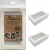 2pk Extra Small 25.8 x 15.5 x 8cm White Grazing /Hamper Box With Clear Window Lid