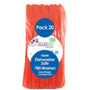 Orange Reusable Plastic Knives 20pk