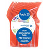 Orange Reusable Plastic Forks 20pk