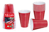 12PK 500ml /16oz Red USA Style Plastic Cups