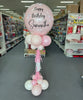 Mirrored Custom Double Stuffed Message Balloon Stand