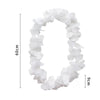 White Large Petal Tropical Hawaiian Luau Flower Lei Party Wreath