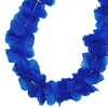 Dark Blue Large Petal Tropical Hawaiian Luau Flower Lei Party Wreath