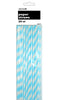 Light Blue & White Striped Paper Straws Pack of 20