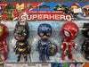 5pcs 8cm Cute Superhero Spider-Man Batman Toy Figure Cake Figurines Set Gift Toys