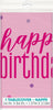 Happy Birthay Pink Plasitc Rectangle Tablecover