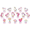 Unicorn Cupcake Paper Cake Toppers 17pk