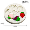 Stawberry Banana Cherry Pineapple Peach Grape Orange Fruit Cake  Silicone Fondant Mould