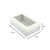 2pk Extra Small 25.8 x 15.5 x 8cm White Grazing /Hamper Box With Clear Window Lid