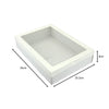 2pk ECO Medium 36 x 25.2 x 8cm White Grazing /Hamper Box With Clear Window Lid