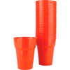 Orange Reusable Plastic Cups 20pk