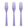 Lavender Reusable Plastic Forks 20pk