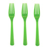 Lime Green Plastic Fork  20pk