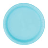 Light Blue Small Round Paper Plates Pack of 8