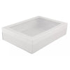 2pk ECO Medium 36 x 25.2 x 8cm White Grazing /Hamper Box With Clear Window Lid