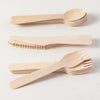 100pk Wooden Cutlery Set