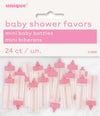 Pink Baby Shower Mini Bottles 24PK