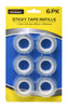 6PK Sticky Tape Refill Roll