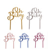 Oh Baby Baby Shower Acrylic Cake Toppers