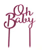 Oh Baby Baby Shower Acrylic Cake Toppers