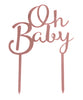 Oh Baby Baby Shower Acrylic Cake Toppers