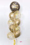 21st Birthday Black & Gold 45cm Foil Balloon