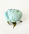 10cm Light Mint / Teal Artificial l Peony Flower Head Loose