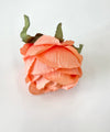 10cm Light Orange Artificial l Peony Flower Head Loose