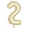 2 Luxe Gold Number Foil Balloons 86cm (34")