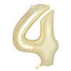 4 Luxe Gold Number Foil Balloons 86cm (34")