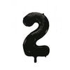 2 Black Number Foil Balloons 86cm (34")