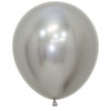 46cm Sempertex Latex Balloons - Chrome / Reflex Silver