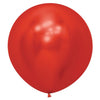 60cm Sempertex Latex Balloons - Reflex / Chrome Red