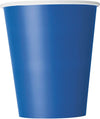 Royal Blue 270ml Paper Cups Pack of 8