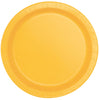 Yellow Small Round Paper Plates Pack of 8