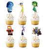 24PCS Inside Out Cupcake Paper Cake Toppers