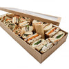 100pcs 45*31*8cm Large Catering Tray With Brown Window Lid Grazing Box