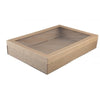 100pcs 45*31*8cm Large Catering Tray With Brown Window Lid Grazing Box