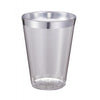 12pk 200ml Tumbler Silver Trim Plastic Glasses