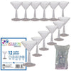 12pk Martini Clear Plastic Glasses