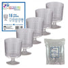 15pk 145ml Wine Goblets Clear Plastic Cups