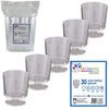 30pk Wine Tasting Clear Plastic Glasses / Cups