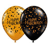 Halloween Moons & Star Qualatex Printed Latex 30cm Latex Balloons